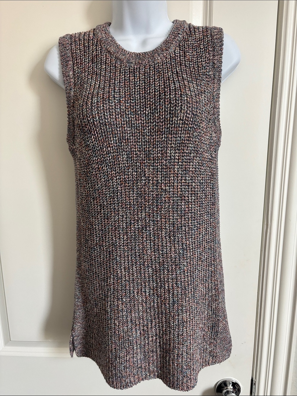 Ella Moss Sleeveless Multicolor Knit Pullover Sleeveless Sweater size M